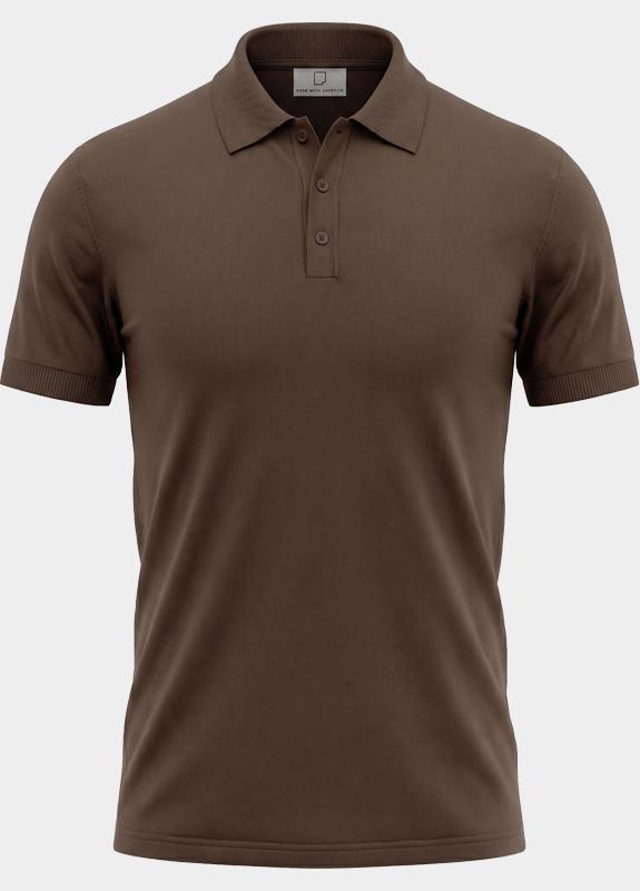 Born With Appetite Polo heren Bruin Dan Knitted Polo Ss BWA00006DA31/2002