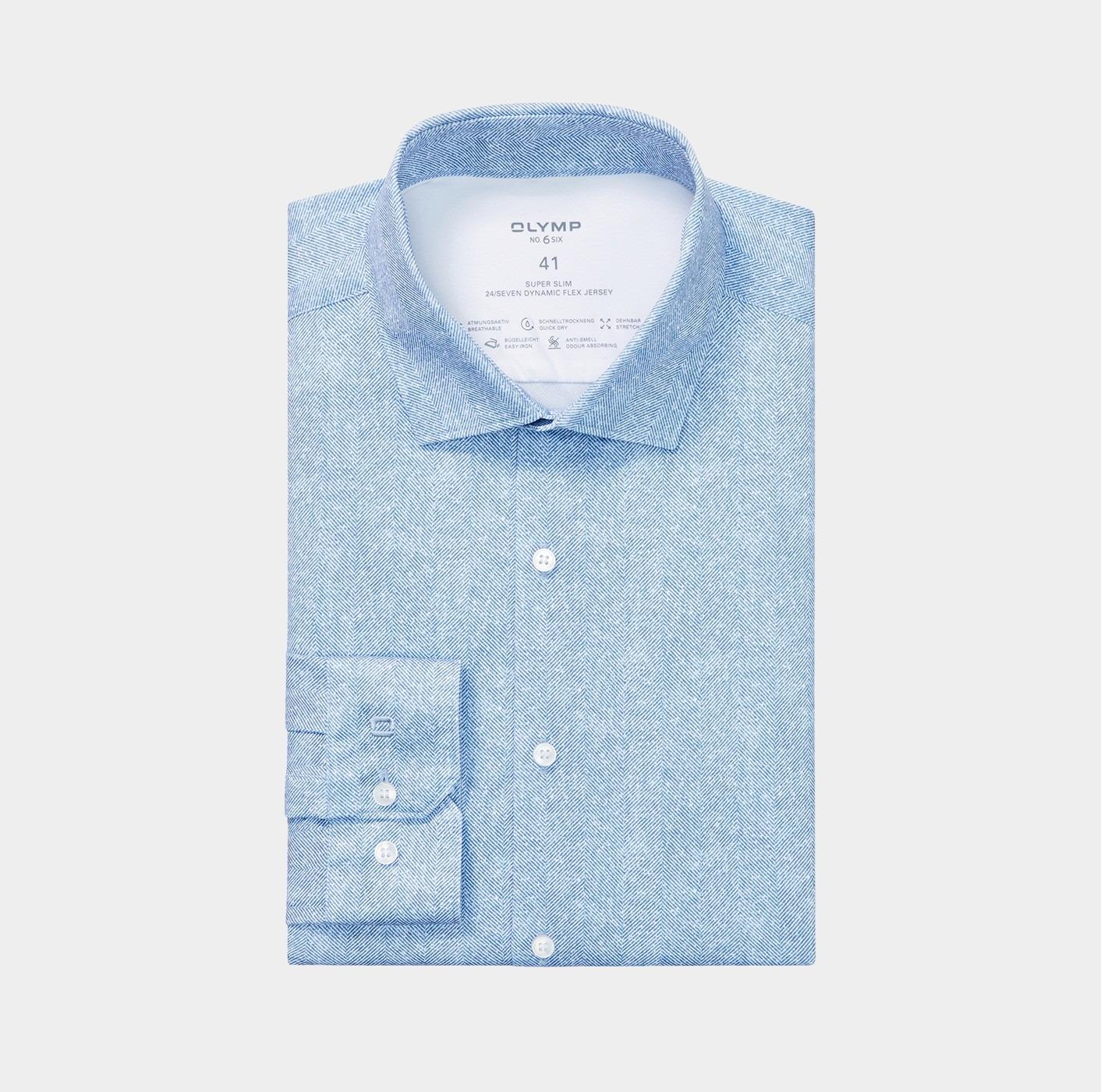 Olymp Business hemd lange mouw Blauw 251884-Hemden 251884/13
