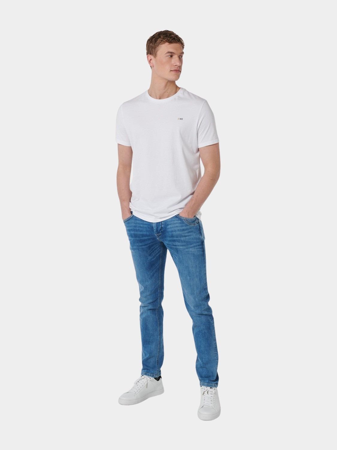No Excess T-shirt korte mouw Wit T-Shirt Crewneck Solid Basic N3401D/010