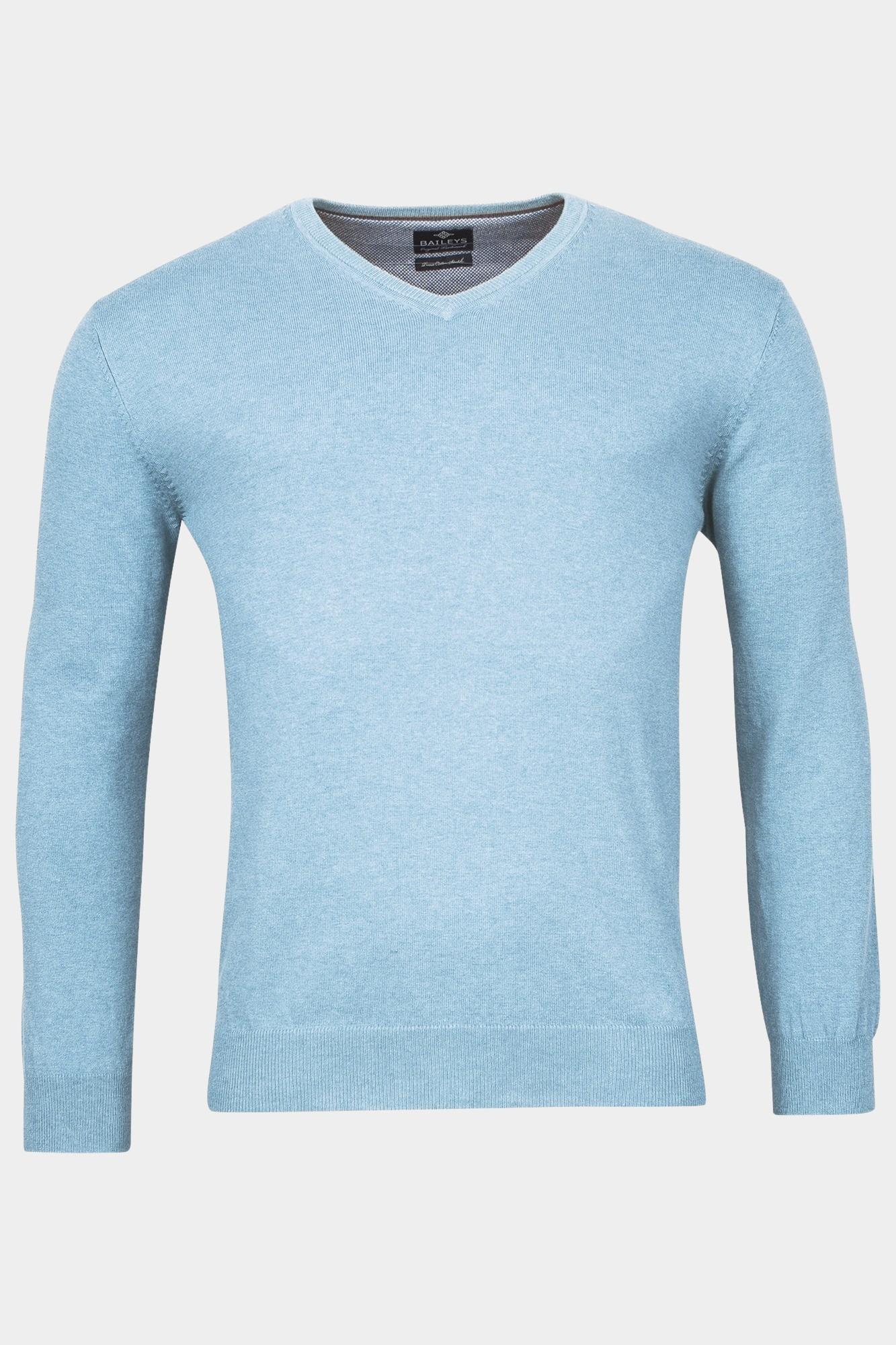 Baileys Pullover Blauw V-Neck Pullover 12gg singel k 418100/955