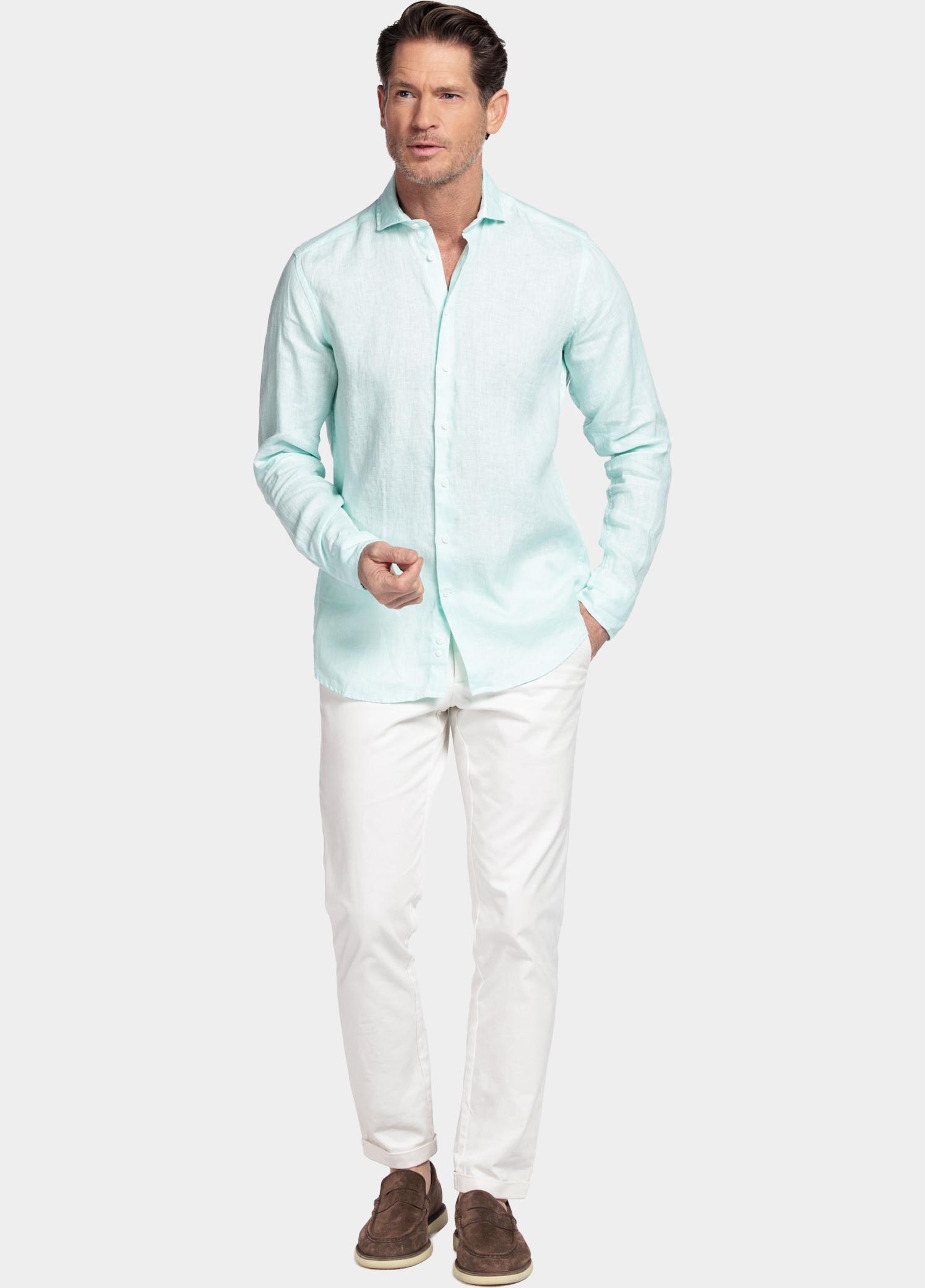 Giordano Overhemd heren Blauw Row Long Sleeve Cutaway Soft 617810/65
