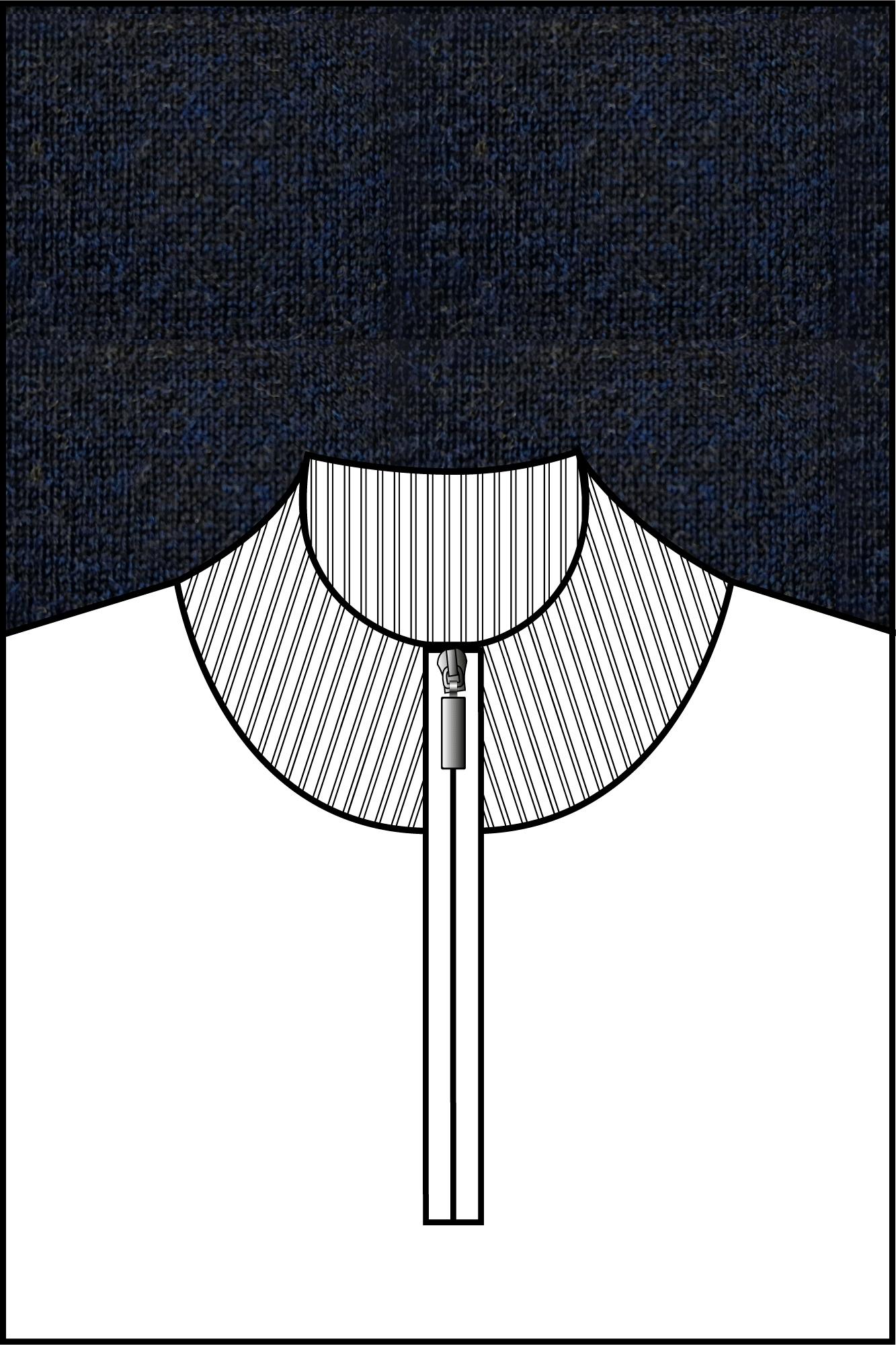 Baileys Half Zip Blauw Pullover 1/2 Zip  14gg single 520064/60