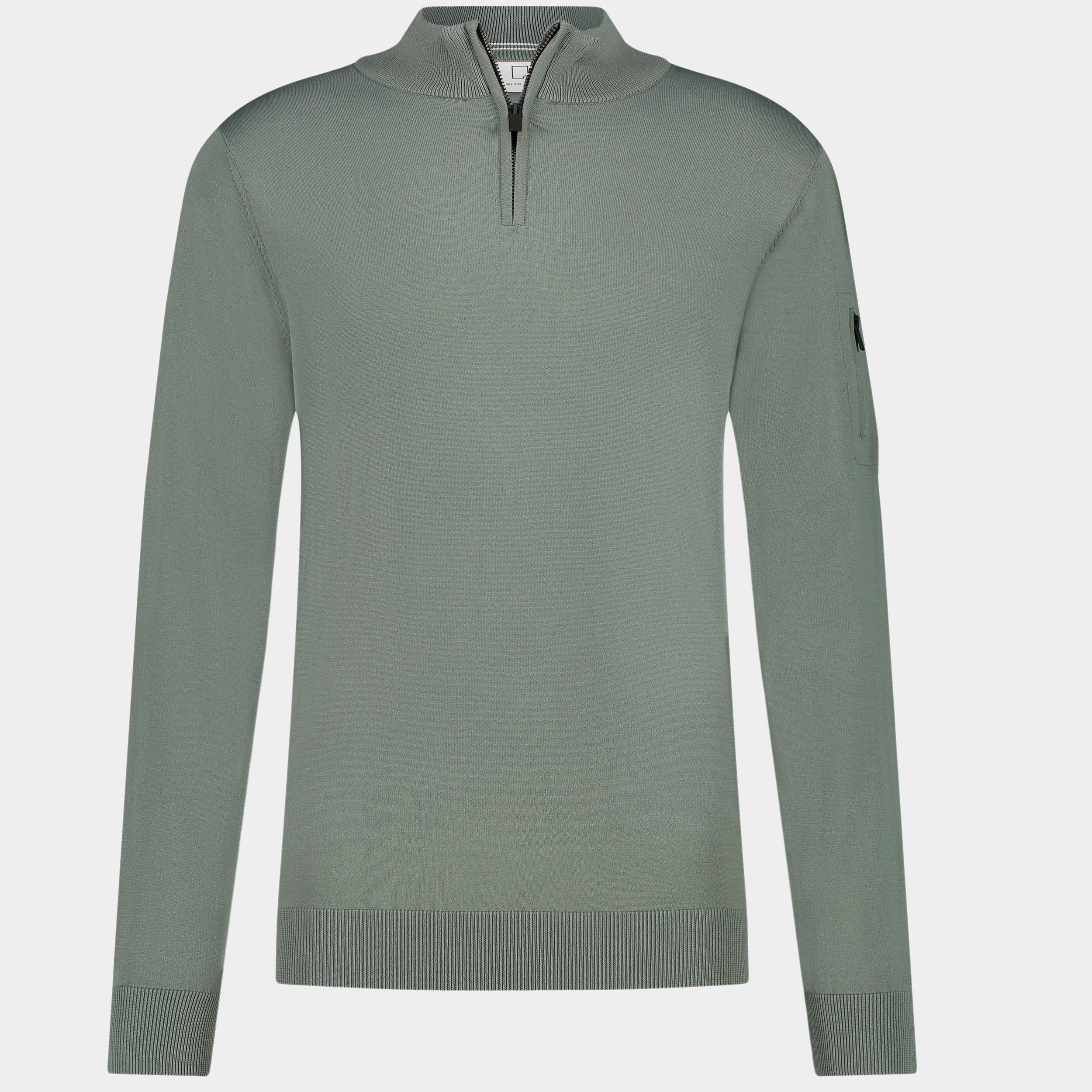 Born With Appetite Pullover Groen Race Half Zip Pullover Stretc 23305RA41/903 modern green