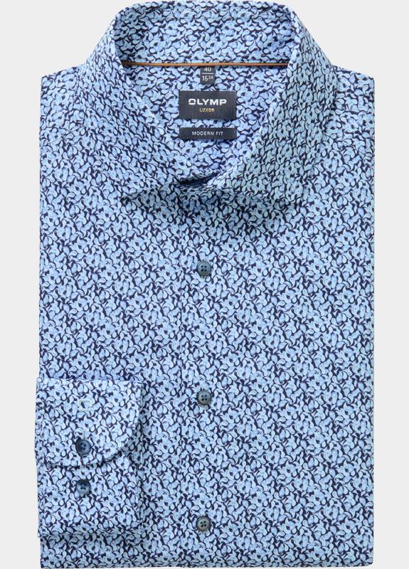 Olymp Zakelijk overhemd heren Blauw Luxor 128214/18