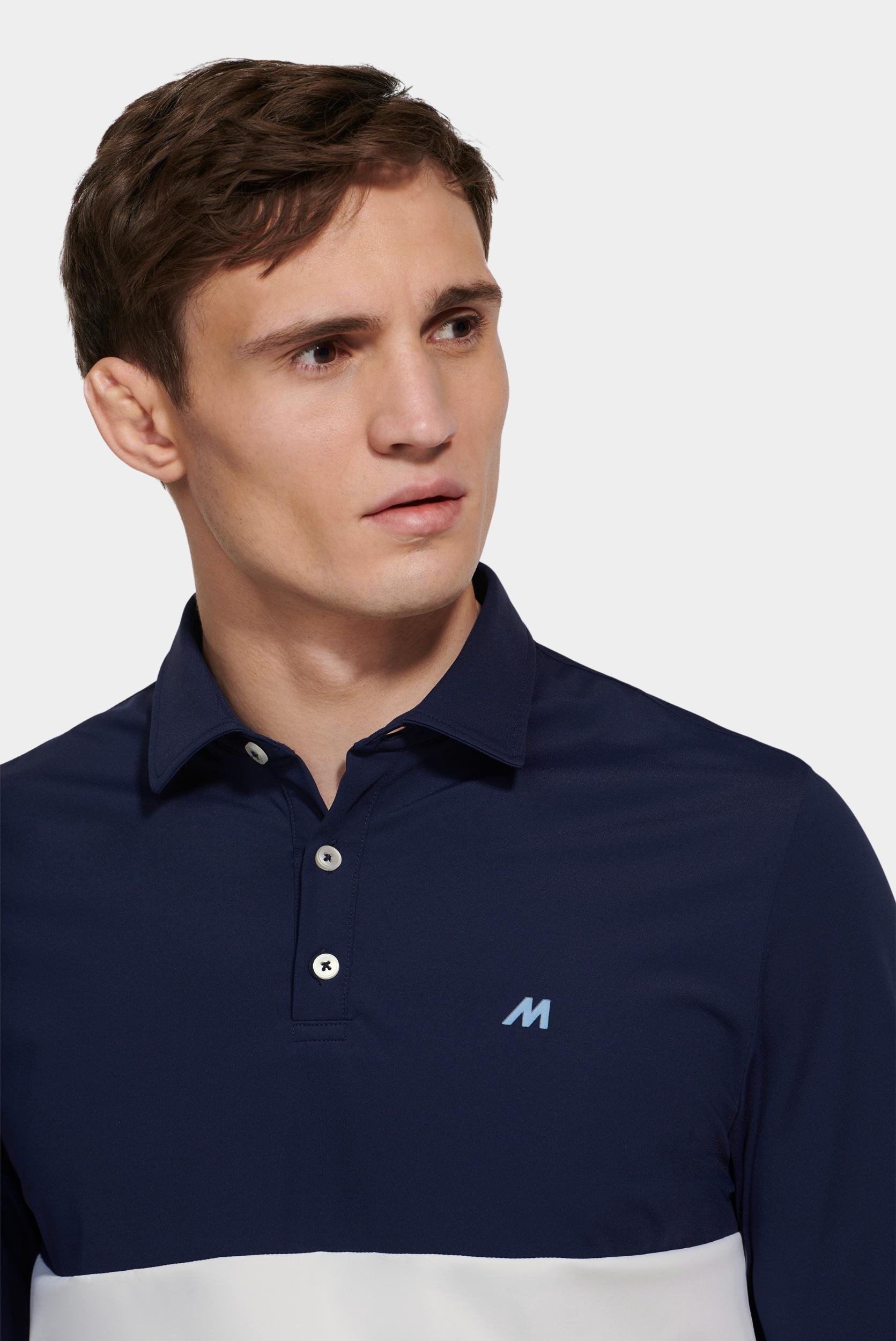 Meyer Polo lange mouw Blauw JUSTIN Art.9-9009 9549900900/18