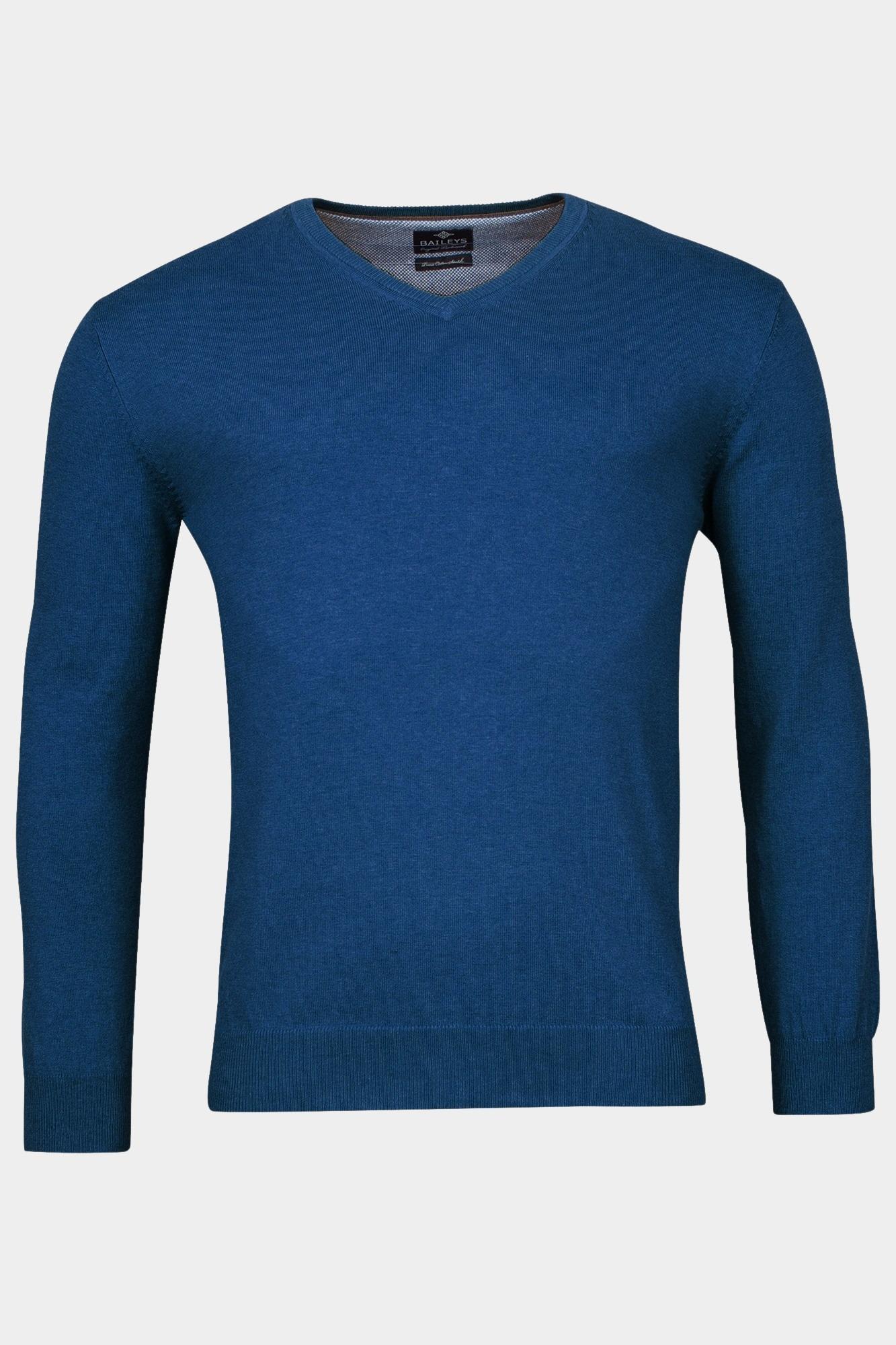Baileys Pullover Blauw V-Neck Pullover 12gg singel k 418100/685