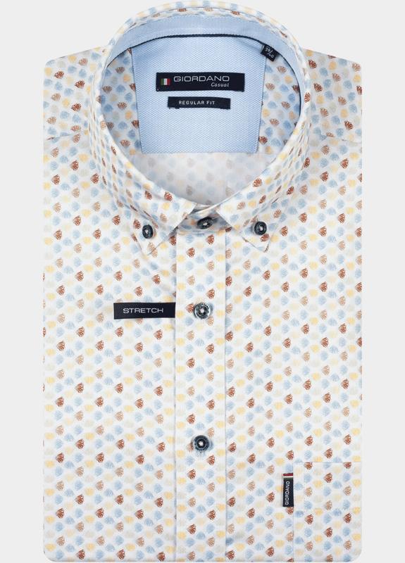 Giordano Overhemd heren Blauw Ivy Long Sleeve Button Down S 617028/60