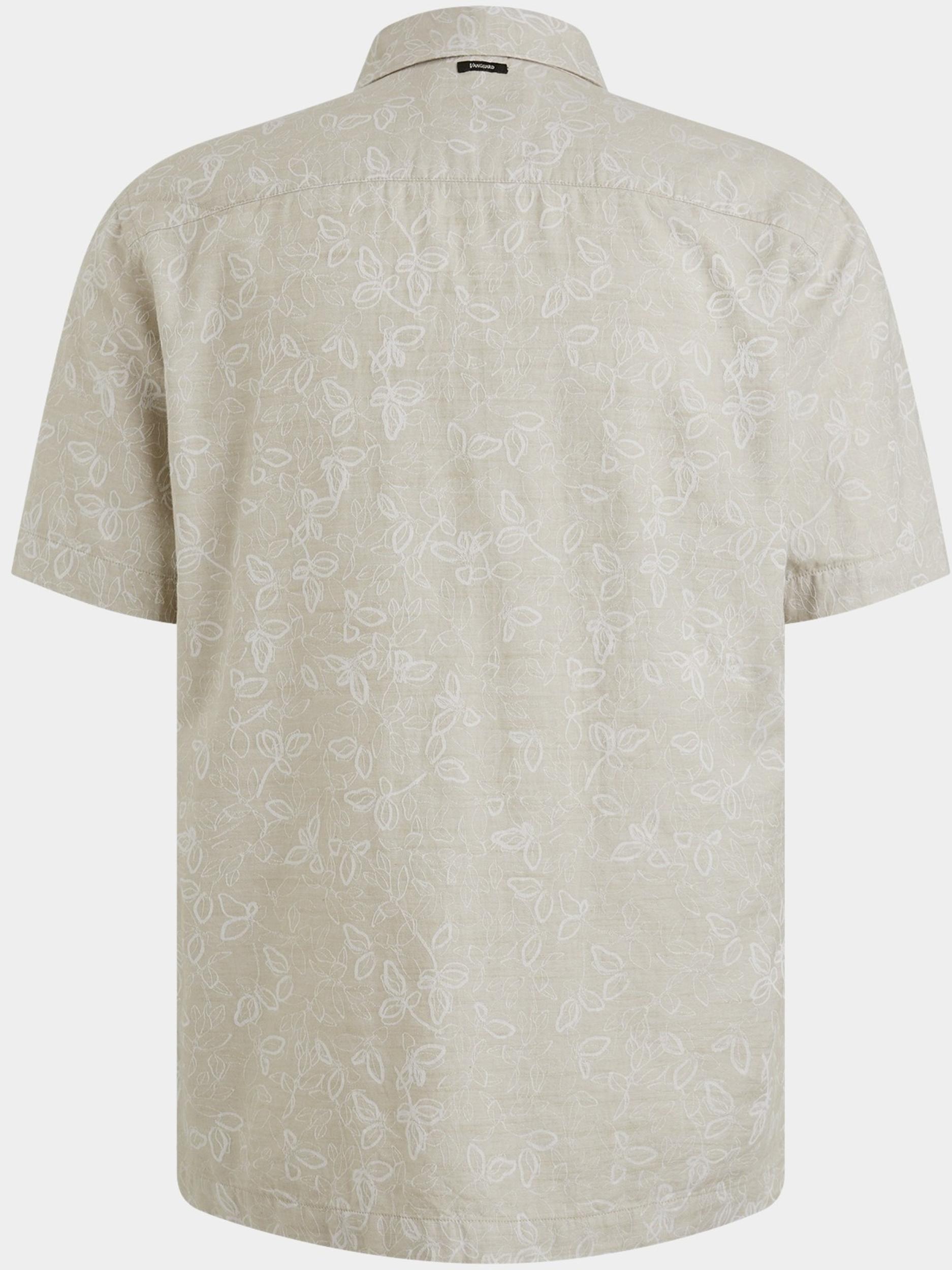 Vanguard Casual hemd korte mouw Grijs Short Sleeve Shirt Jacquard Y VSIS2505284/7074