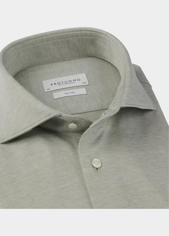 Profuomo Zakelijk overhemd heren Groen Knitted PPXH10022/C
