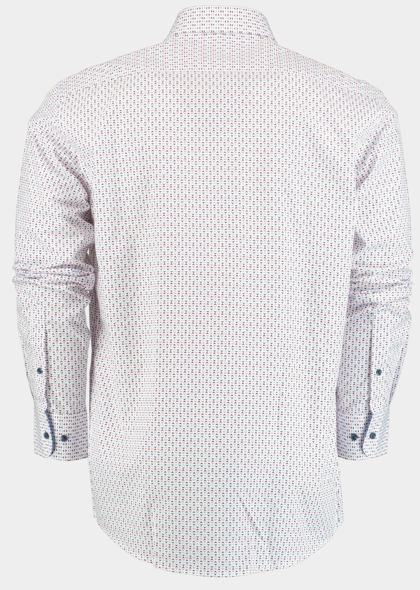 R.B. Boston Casual hemd lange mouw Rood Regular Fit Cotton 427670/304