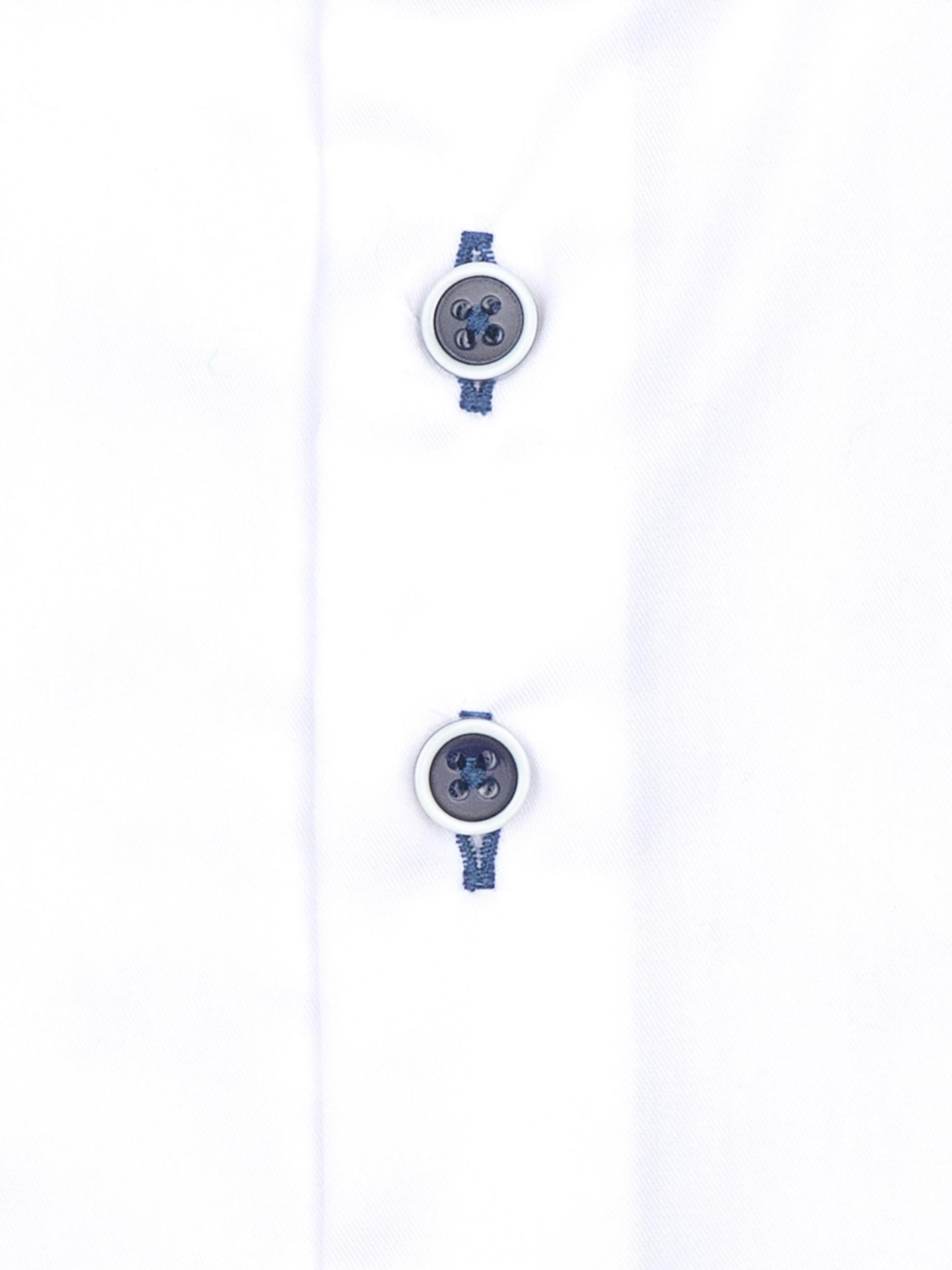 R2 Amsterdam Casual hemd lange mouw Wit  NOS.TWILL.001/004