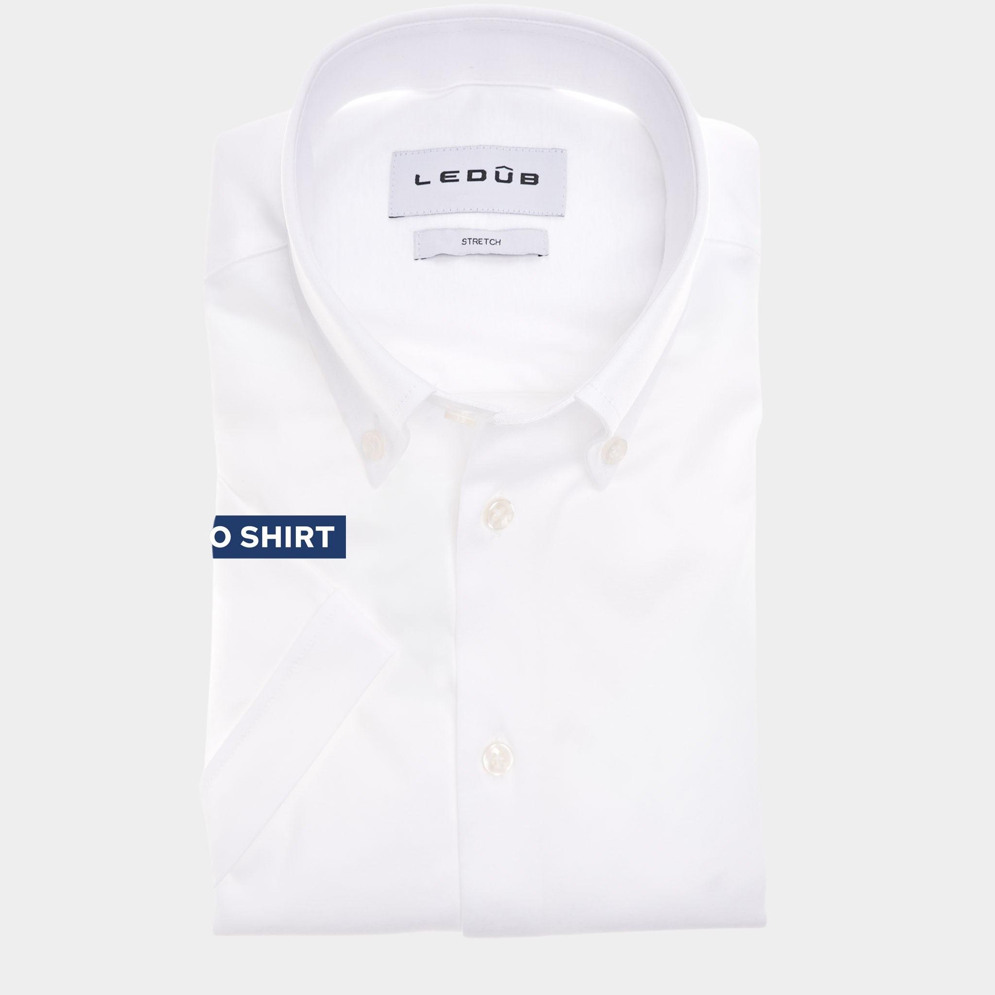 Ledub Business hemd korte mouw Wit MFN0 0328019/910-000-000