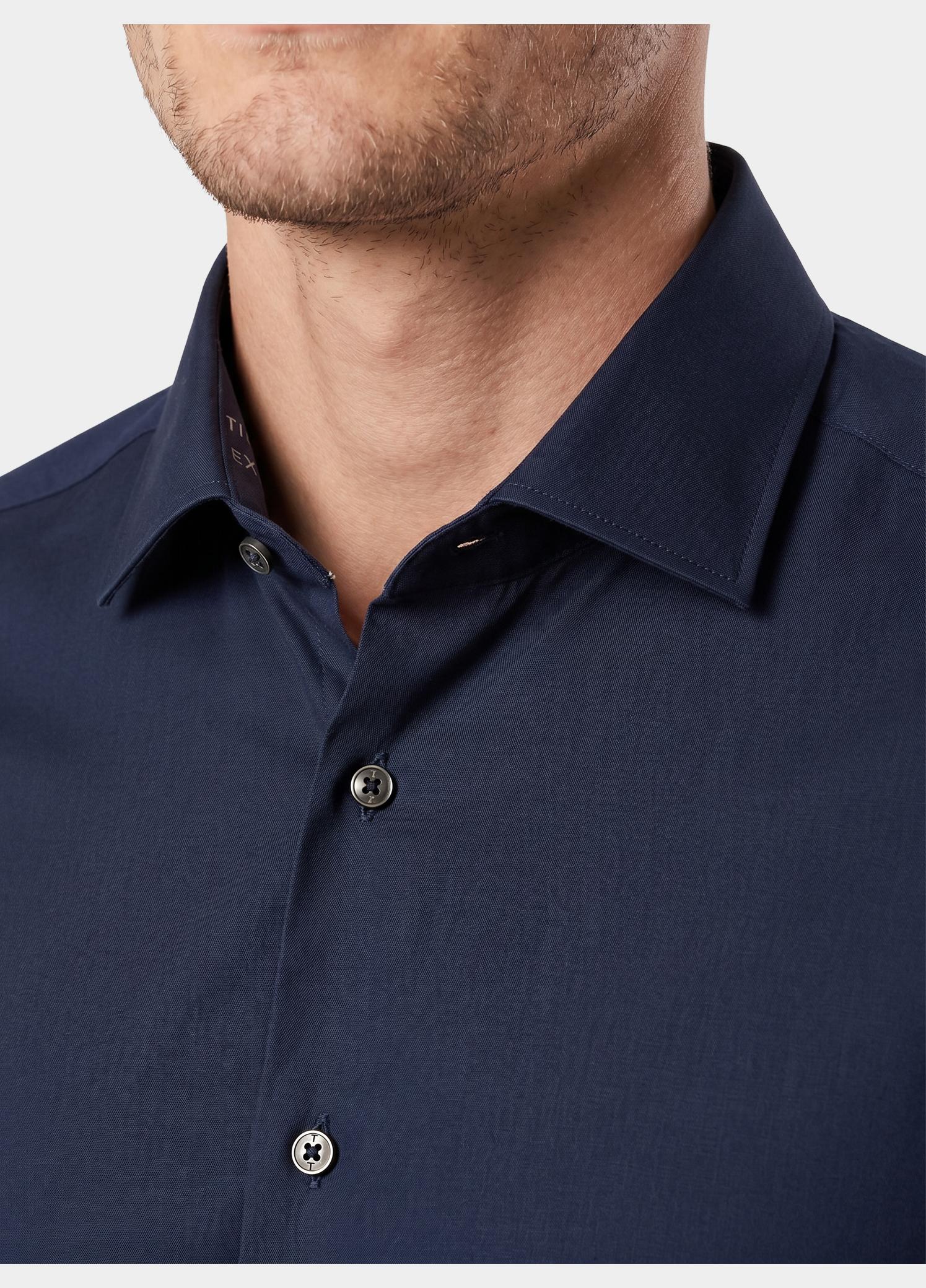 Venti Business hemd lange mouw Blauw Kent Modern Fit Jerseyflex 123963800/102