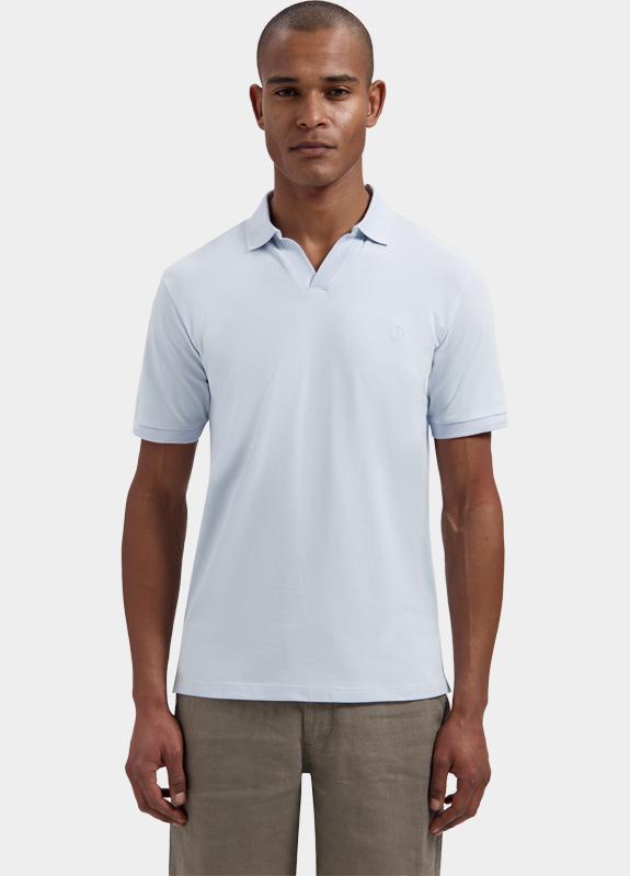 Dstrezzed Polo korte mouw Blauw Bowie V-Neck Polo 240022/646
