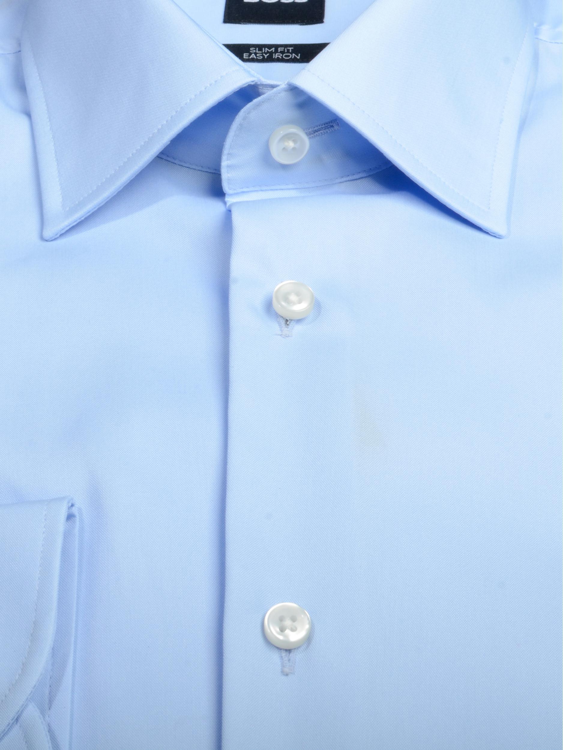 BOSS Black Business hemd lange mouw Blauw H-HANK-kent-C1-214 10194293 0 50478697/450