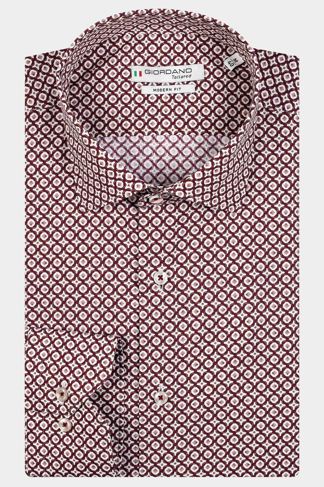 Giordano Casual hemd lange mouw Rood Maggiore, LS Semi Cutaway Dia 327813/30