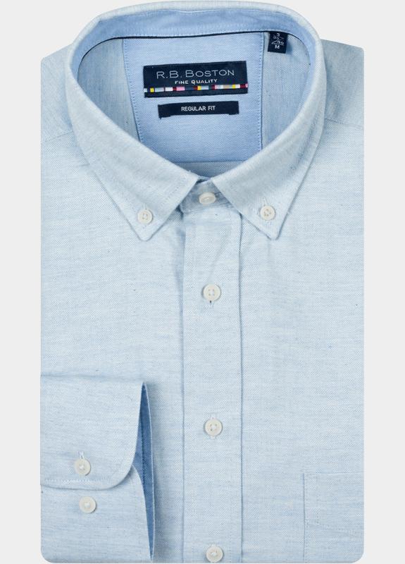 R.B. Boston Casual hemd lange mouw Blauw Franklin LS Button Down 527670/61