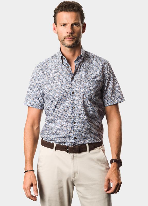 Ledub Business hemd korte mouw Blauw  0143296/140-645-000