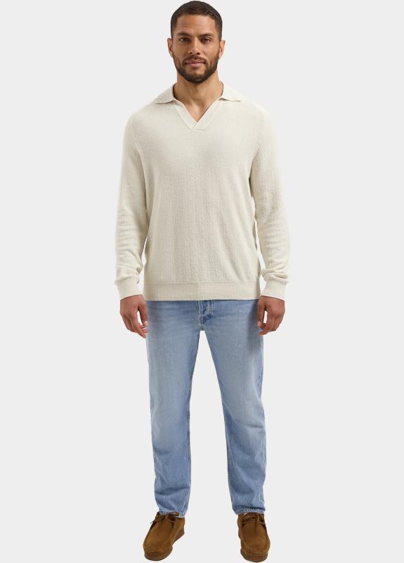 Dstrezzed Polo lange mouwen heren Beige DS_Luke Polo 406006/107