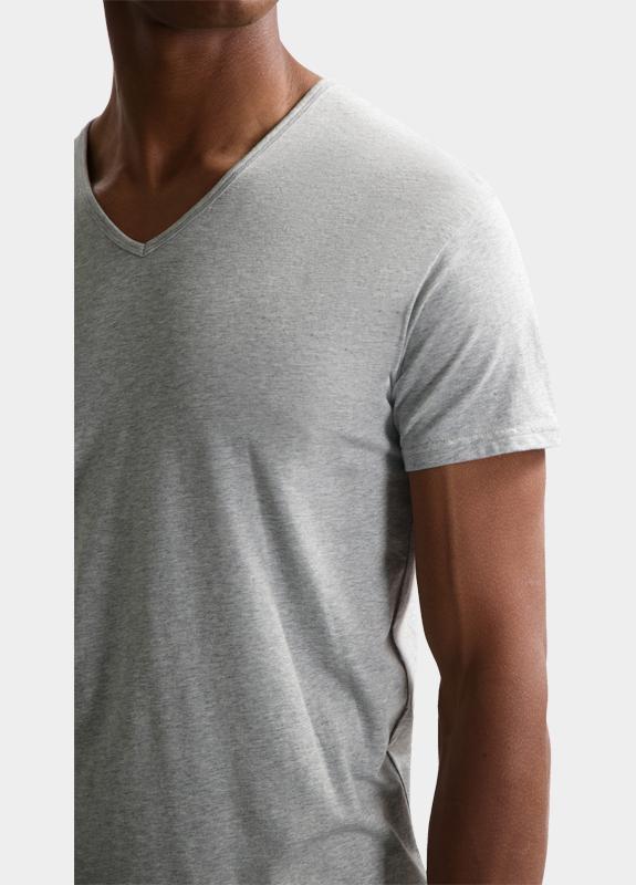 Dstrezzed T-shirt Grijs Eastwood 2 Pack V-Neck Tee Ba 707010/893