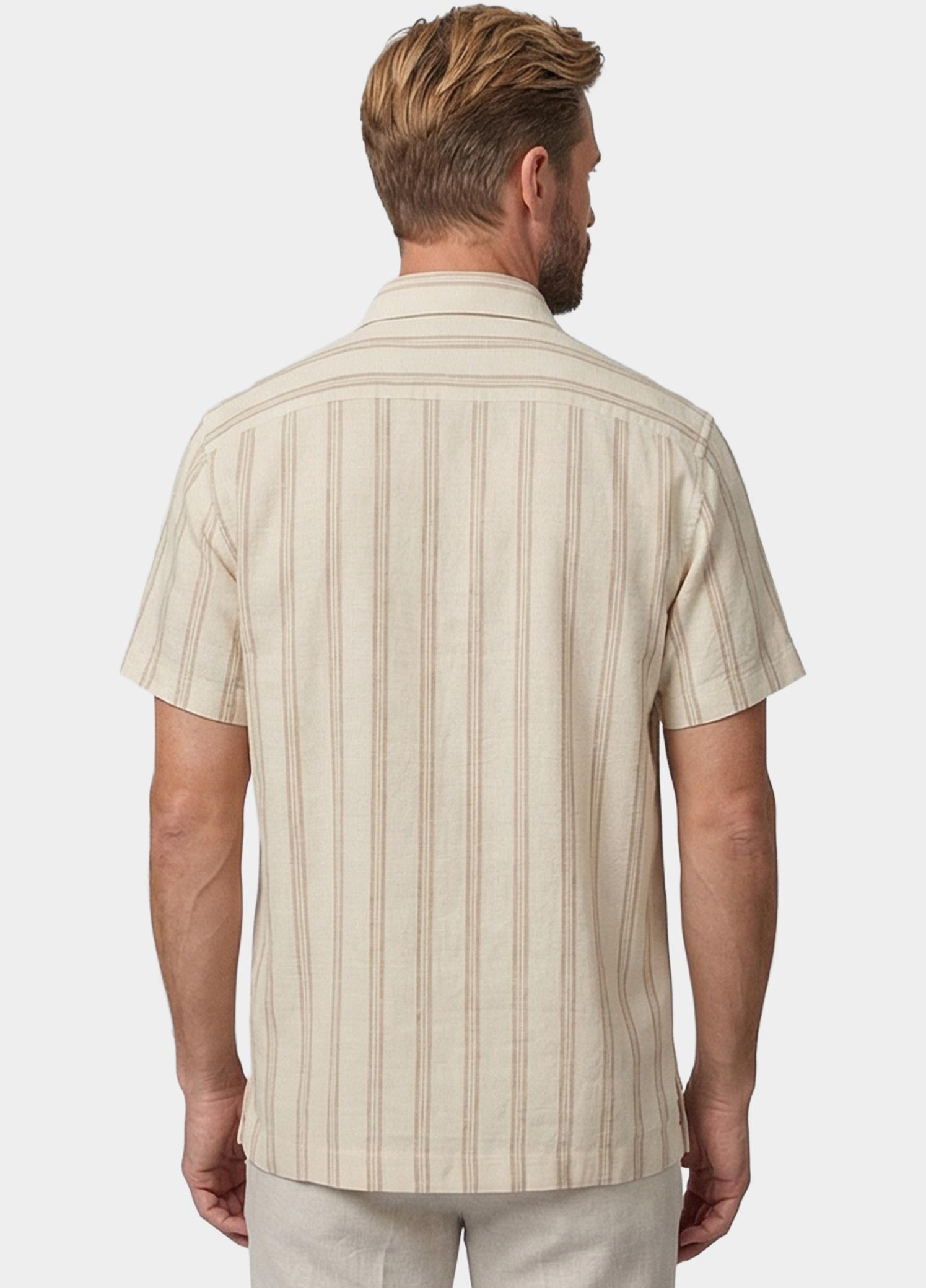 Giordano overhemd korte mouw heren Wit Puglia Short Sleeve Shirt Can 616823/81