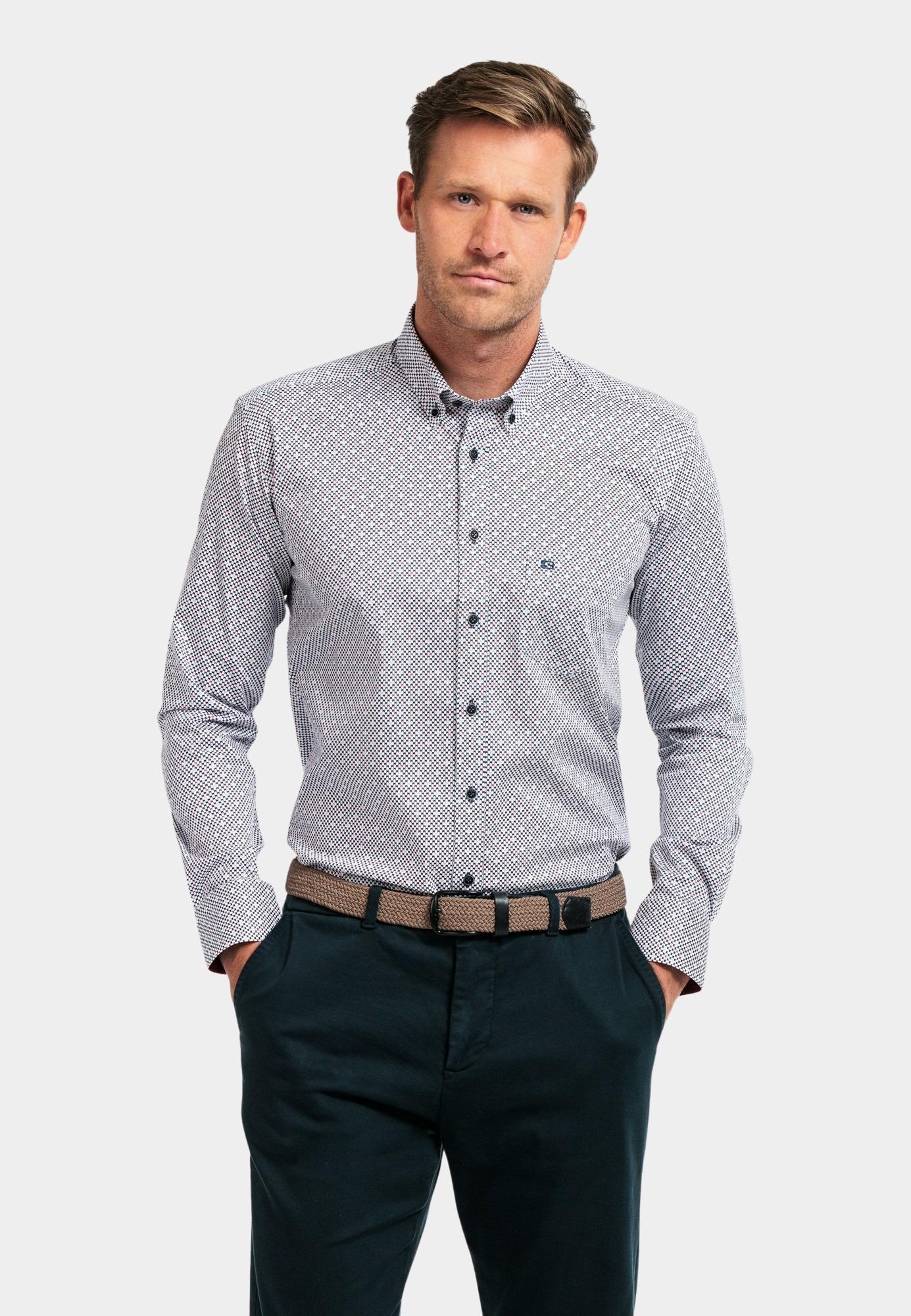 Giordano Casual hemd lange mouw Roze Ivy, LS Button Down Mini Grap 427042/50