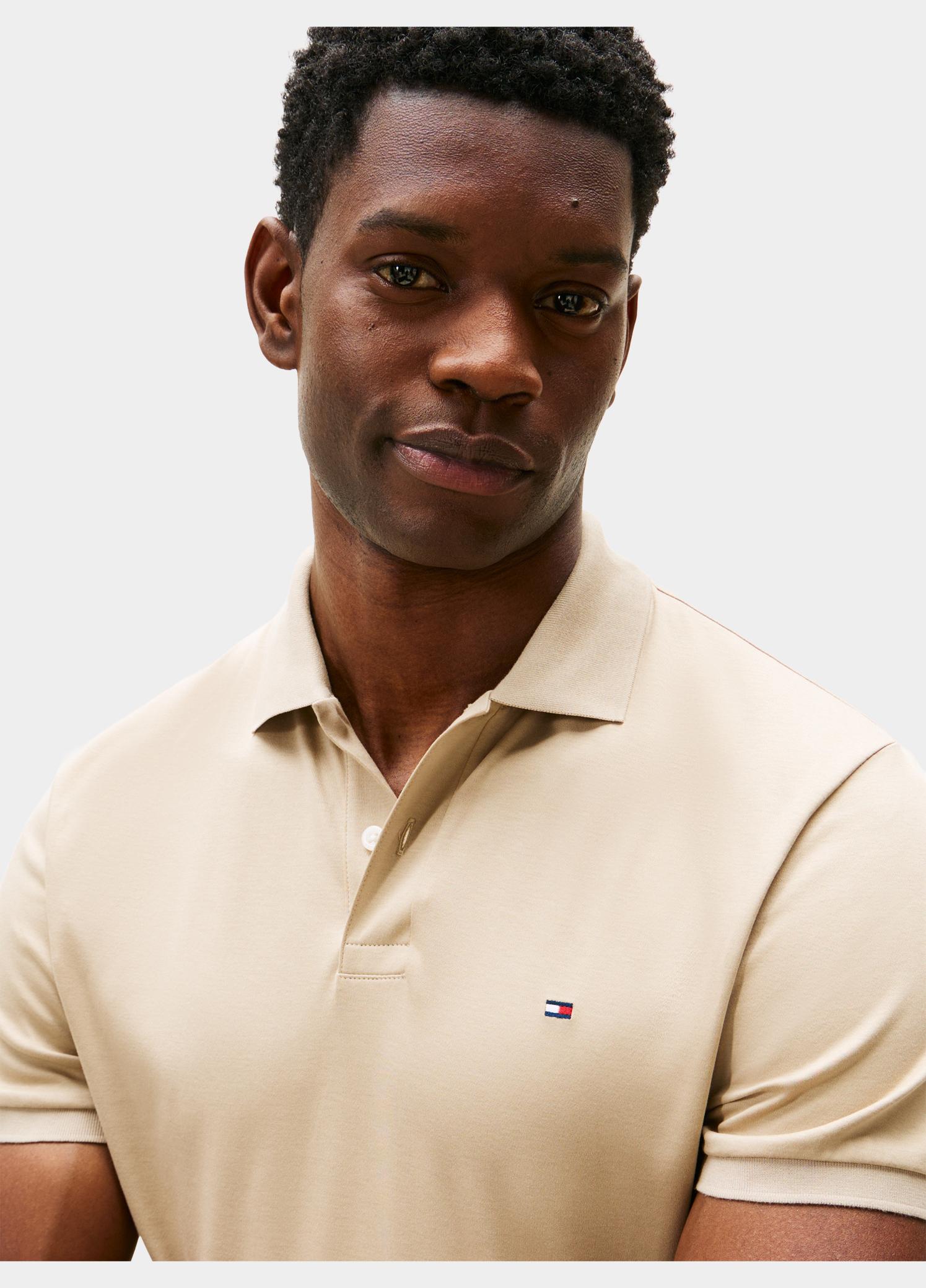 Tommy Hilfiger Polo heren Beige LIQUID COTTON REG SEASONAL PO MW0MW39994/RBT