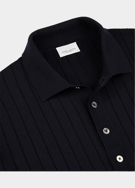 Profuomo Polo lange mouw Blauw  PPXJ10021/A