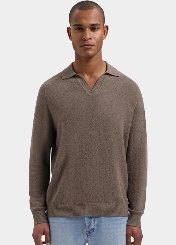 Dstrezzed Polo lange mouwen heren Grijs DS_Luke Polo 406006/216