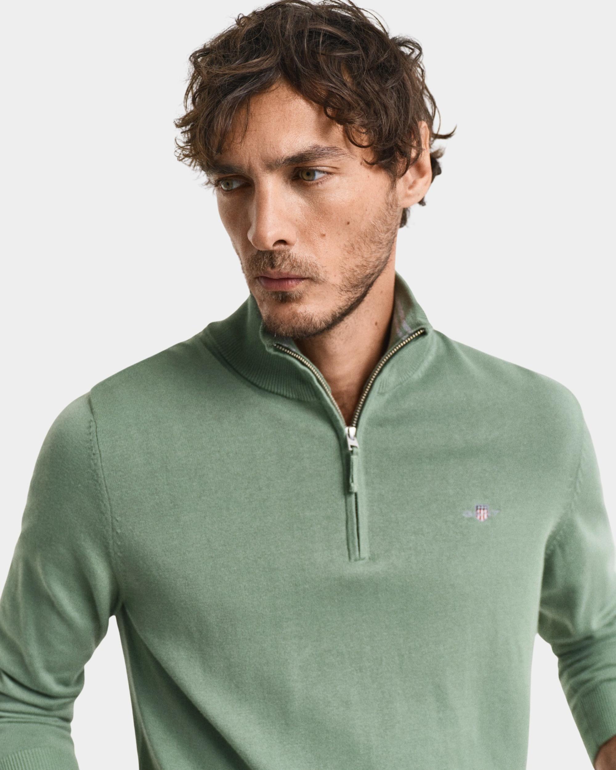 Gant Half Zip Groen CLASSIC COTTON HALF ZIP 8030564/362