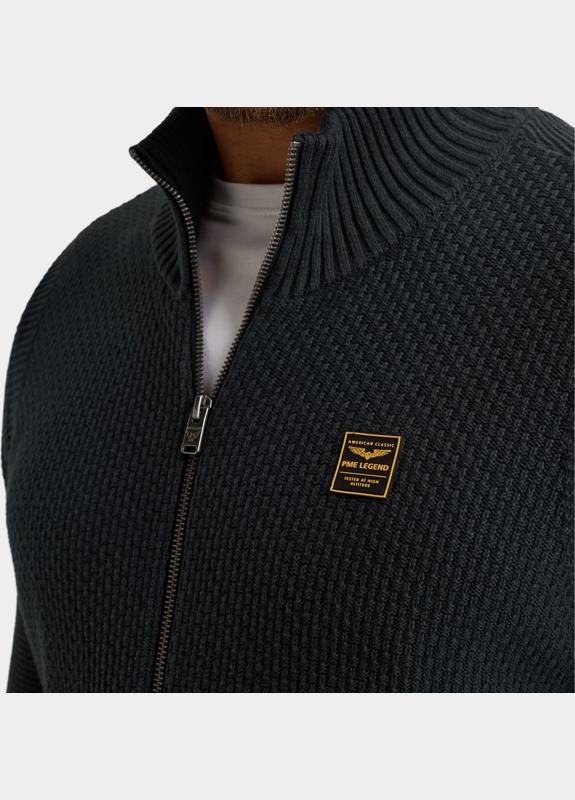 PME Legend Vest Blauw Zip jacket cotton structure k PKC2511363/5282