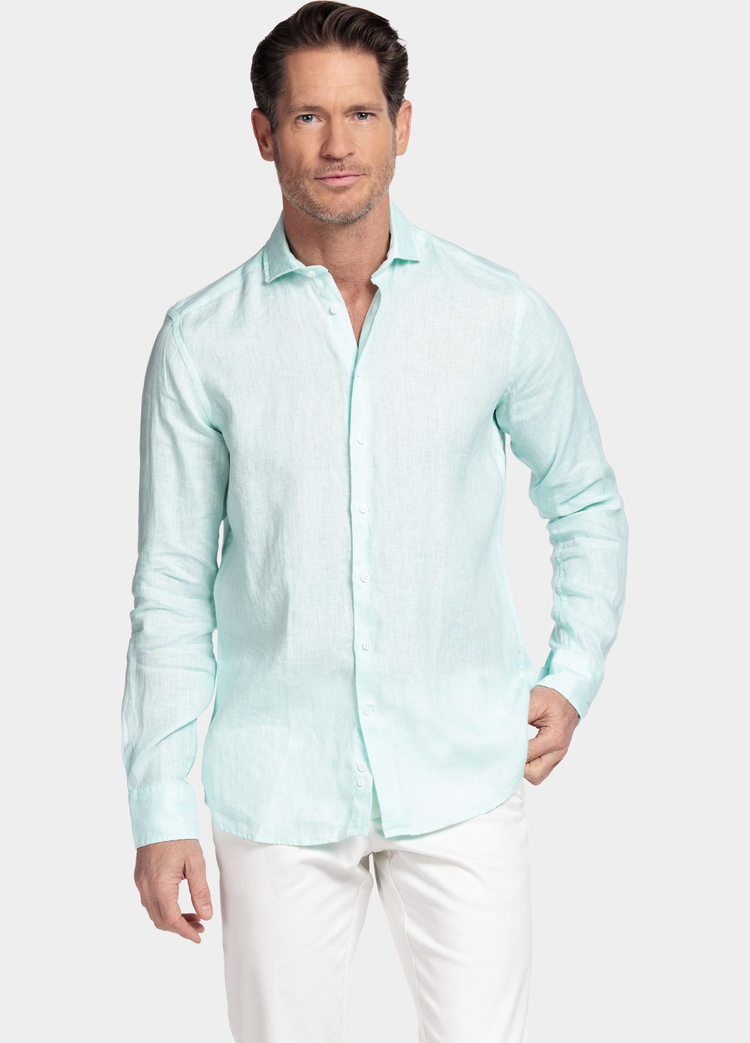 Giordano Overhemd heren Blauw Row Long Sleeve Cutaway Soft 617810/65