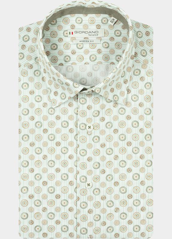 Giordano Overhemd heren Groen Belmonte Long Sleeve Button U 617867/70