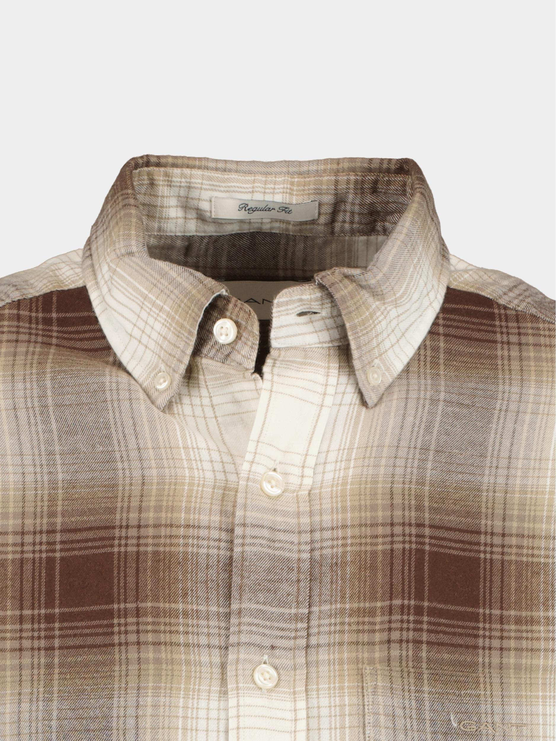 Gant Casual hemd lange mouw Bruin Reg UT Shadow Check Flannel Sh 3230214/261