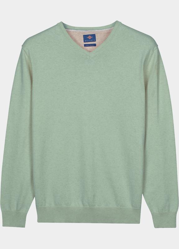 Bos Pullover Groen Cotton V-neck regular fit 618100CCT/725