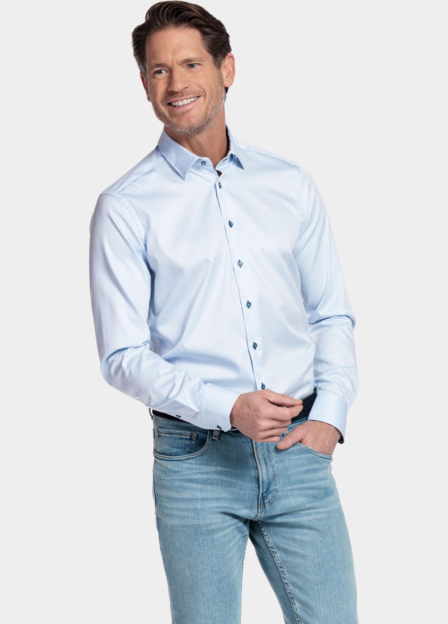 Giordano Overhemd heren Blauw Belmonte Long Sleeve Button U 617885/61