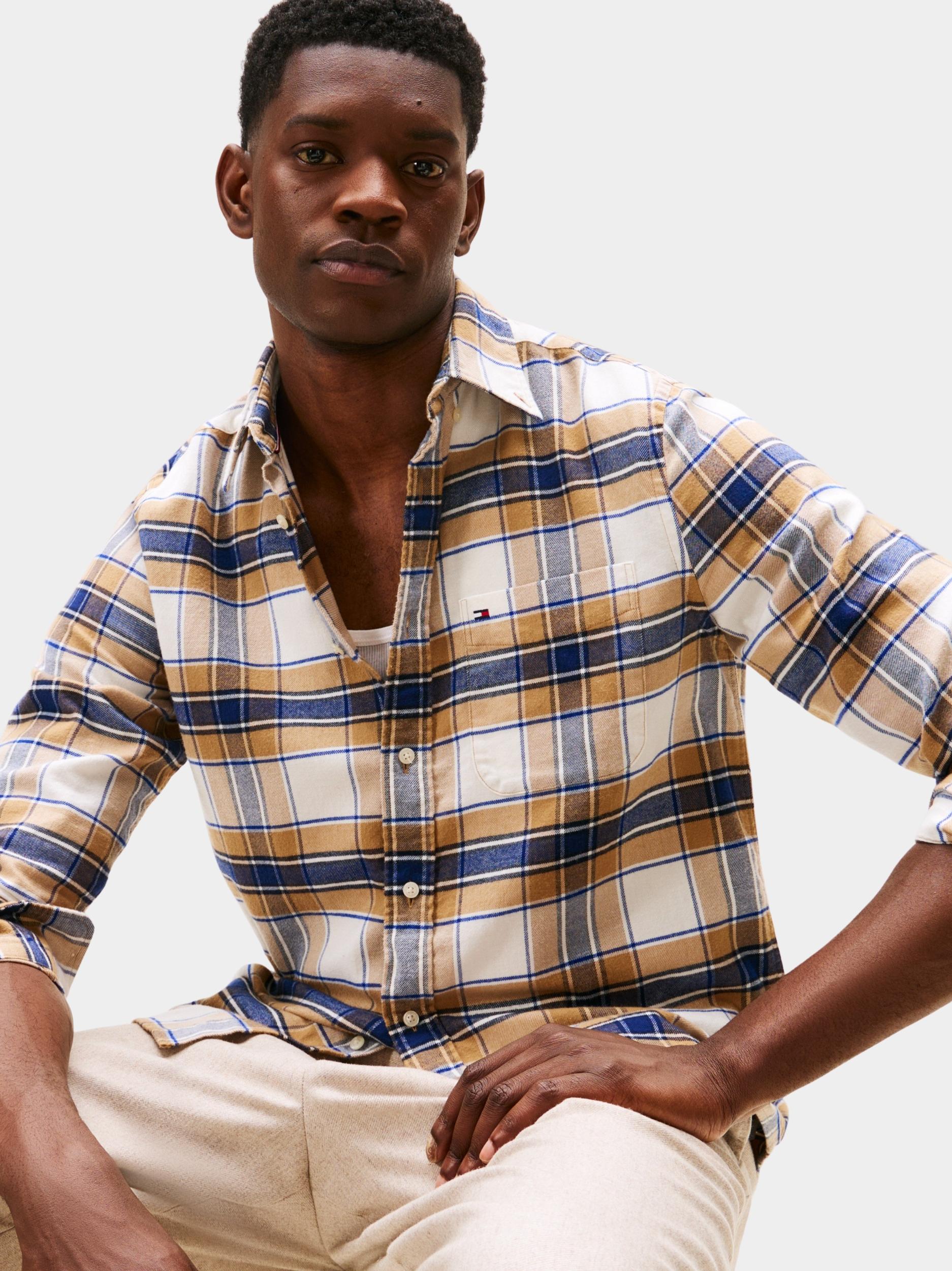 Tommy Hilfiger Casual hemd lange mouw Beige HERO FLANNEL TARTN CHCK RF SH MW0MW40473/0L0