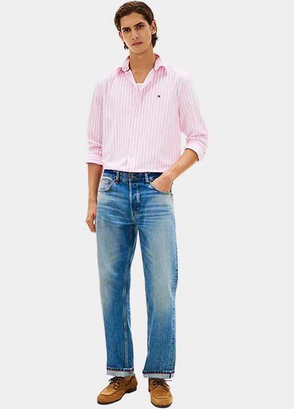 Tommy Hilfiger Casual hemd lange mouw Roze FLEX POPLIN CLASSIC STP RF SH MW0MW42440/0D1