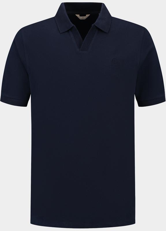 Dstrezzed Polo korte mouw Blauw Bowie V-Neck Polo 240022/649