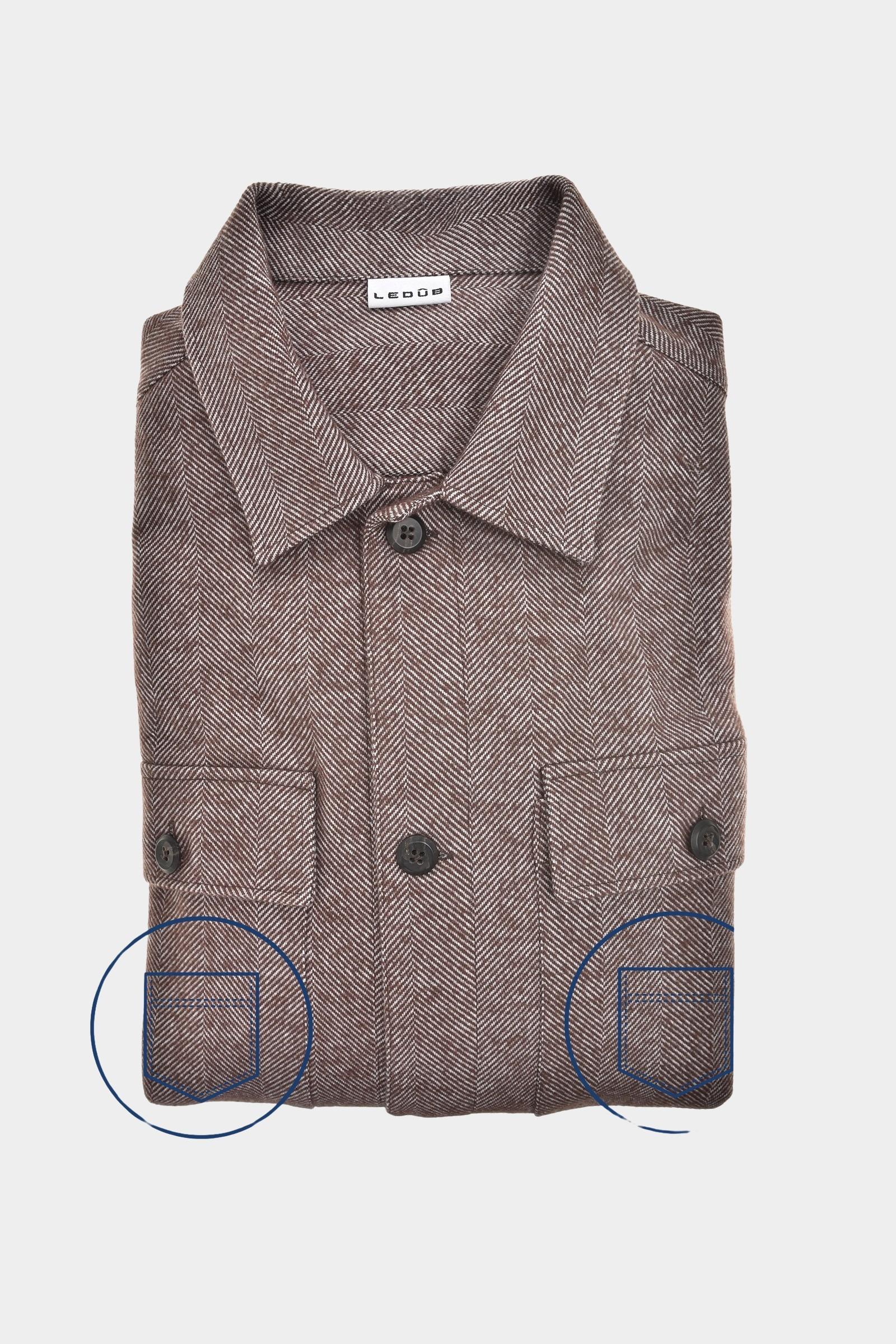 Ledub Overshirt Bruin O5 0143205/680-000-000