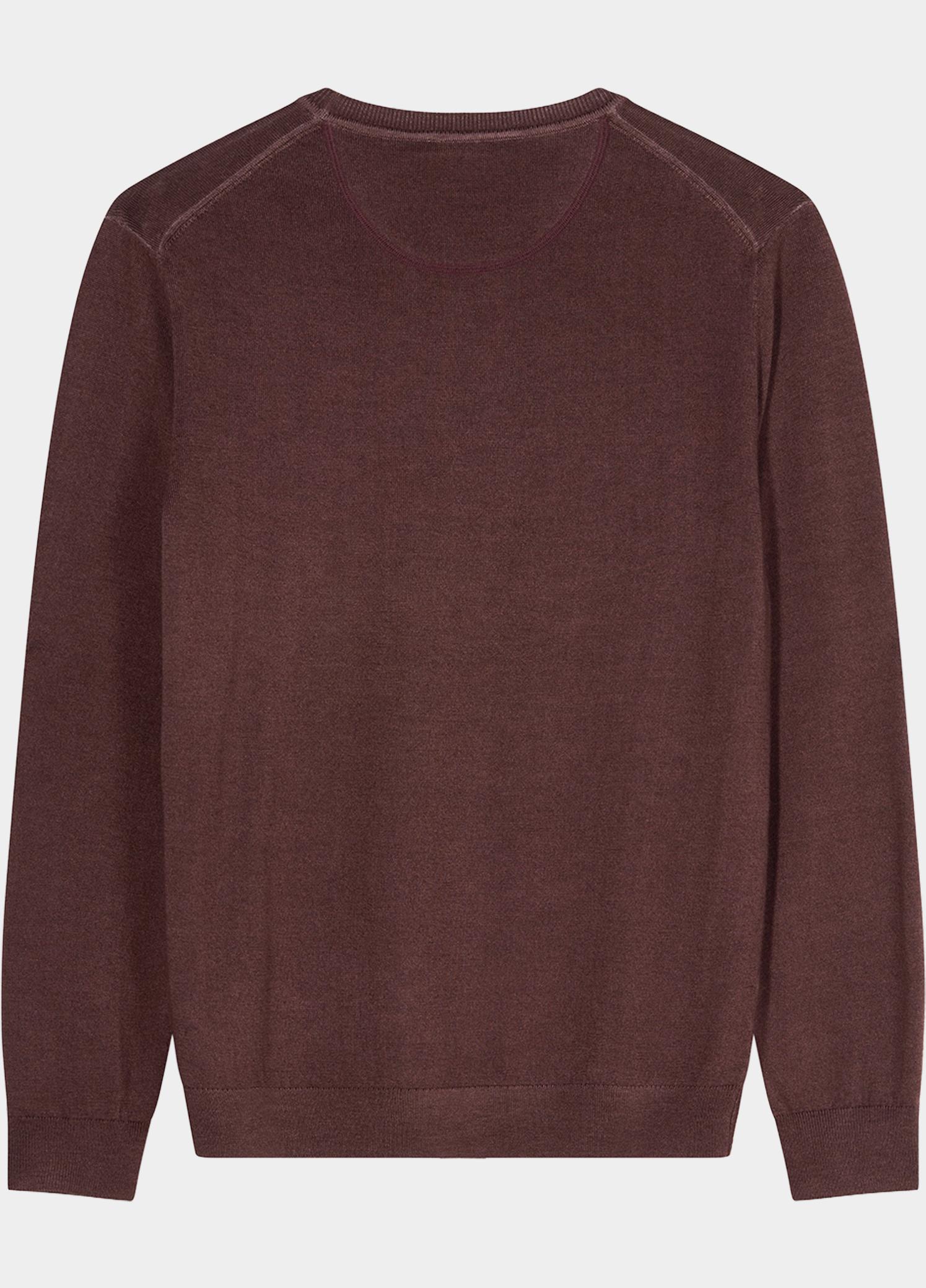 Olymp Pullover heren Rood Rundhals Strick 534065/37