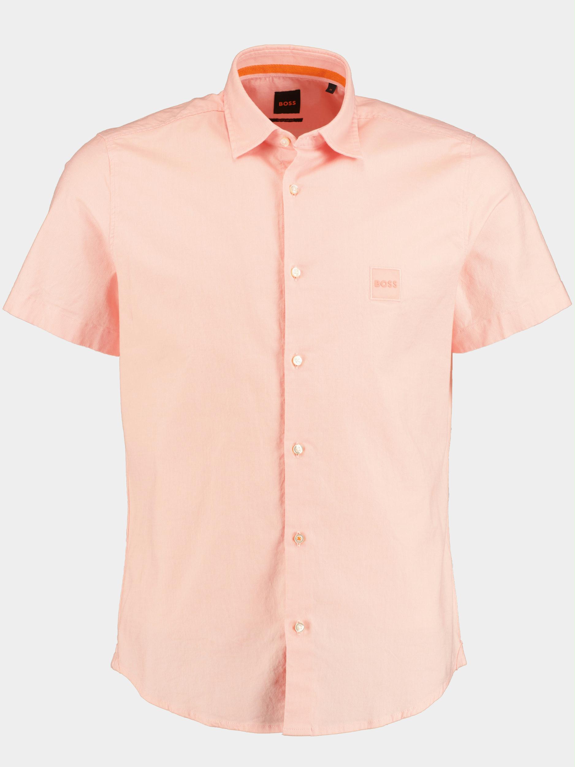 BOSS Orange Casual hemd korte mouw Roze Rash1 10239180 01 50468269 630