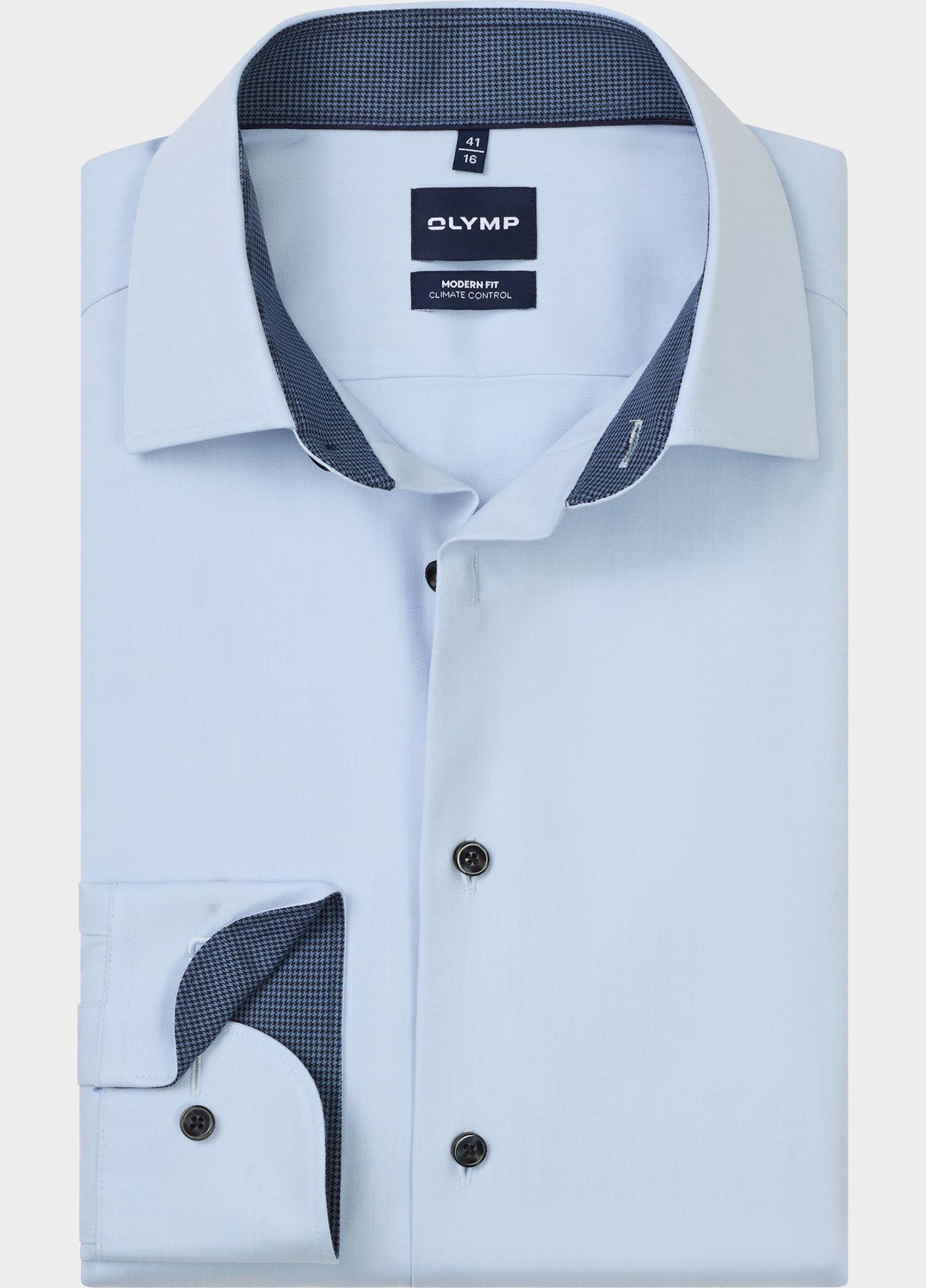 Olymp Zakelijk overhemd heren Blauw Luxor CC mf D.2115/2157 o.T. 139024/11