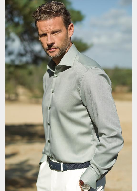 Ledub Business hemd lange mouw Groen  0143350/540-530-000