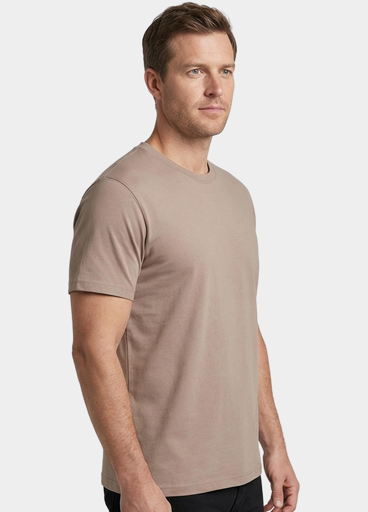 Giordano T-shirt heren Beige Luca T-shirt short sleeve Liq NOS5078/81