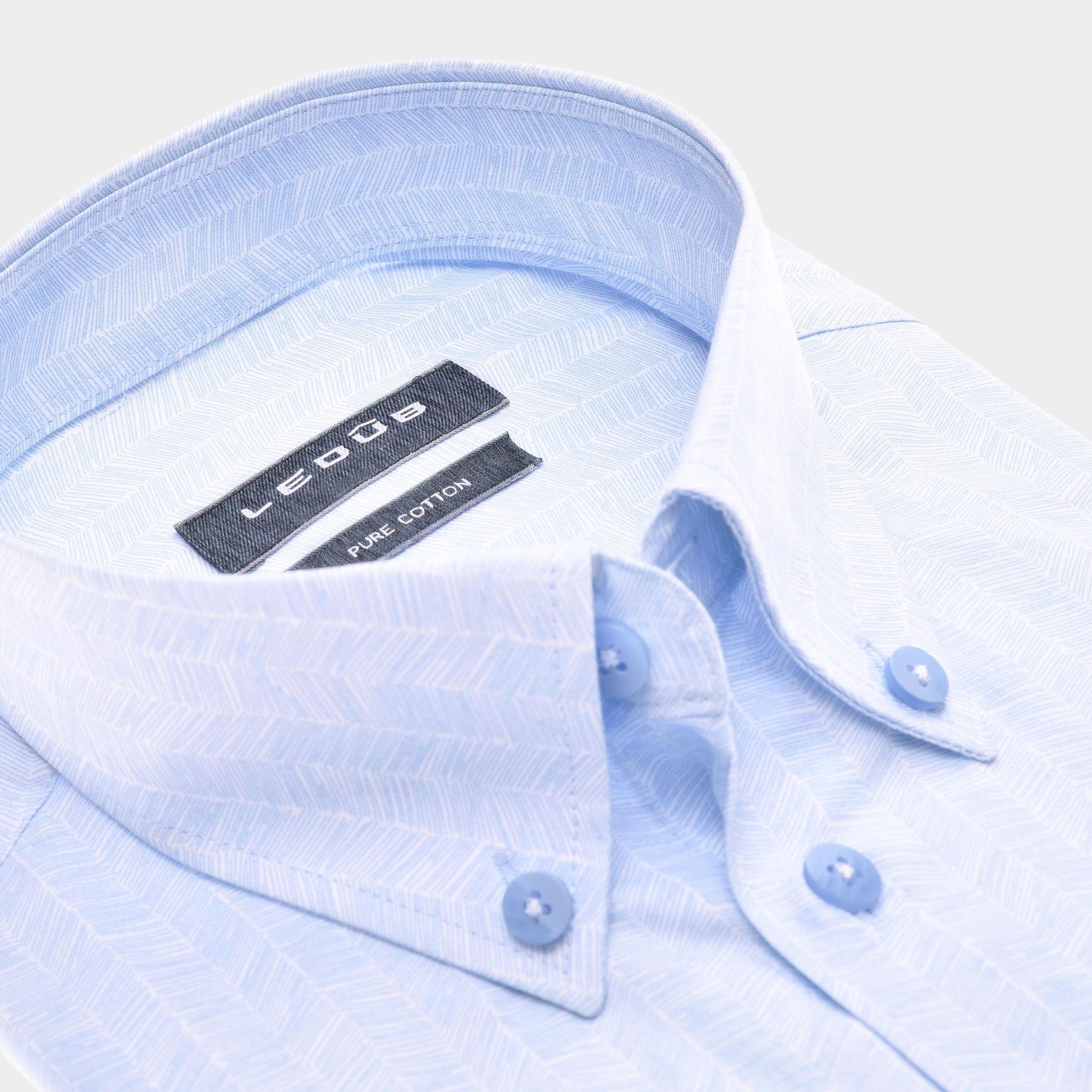 Ledub Business hemd korte mouw Blauw LE24211 MFN 0 0142451/120-000-000