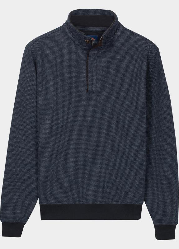 Baileys sweat halfzip Blauw Sweatshirt 1/2 Zip 2-tone Jac 523151/60