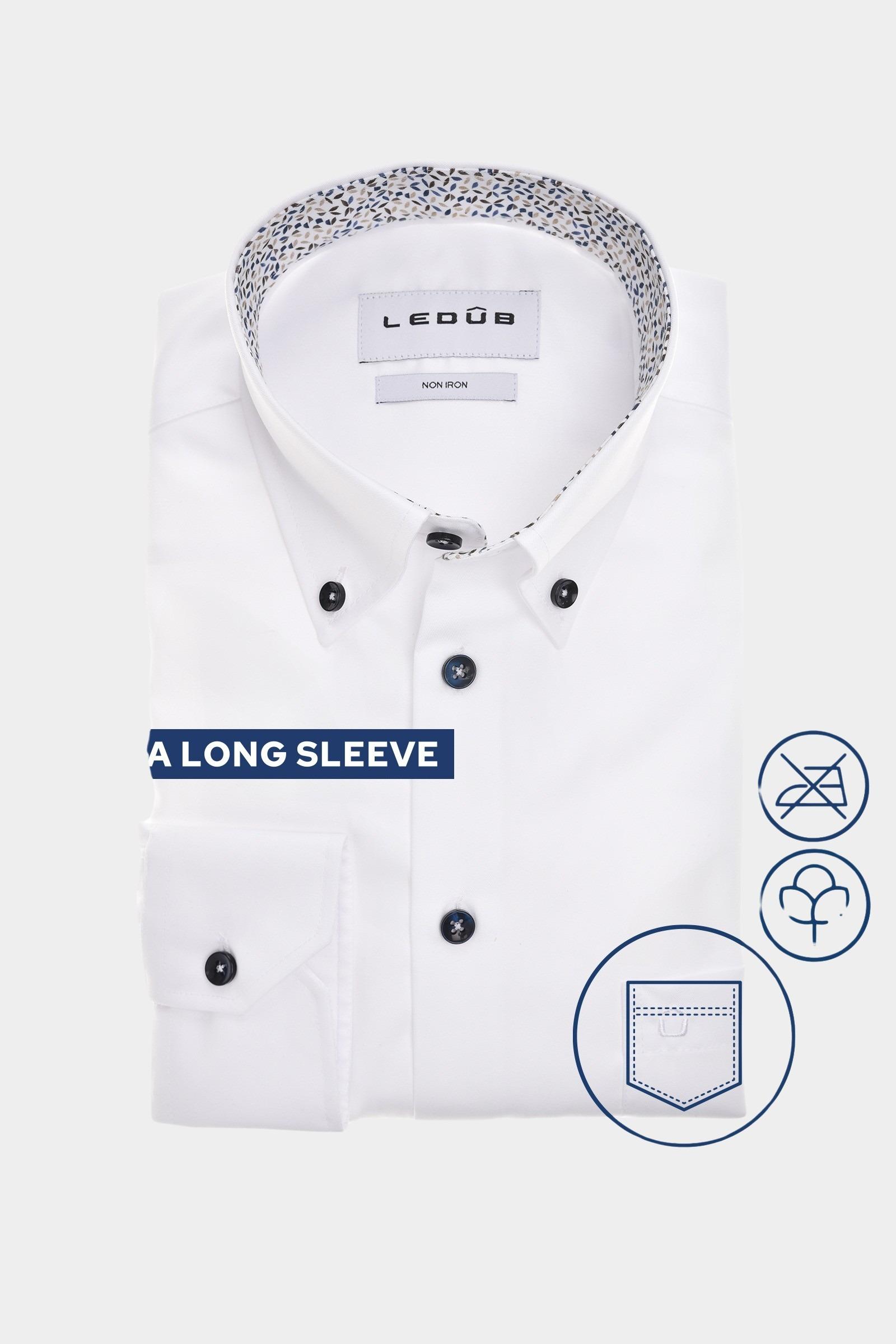 Ledub Overhemd extra lange mouw Wit MFN7 0143053/910-640-000