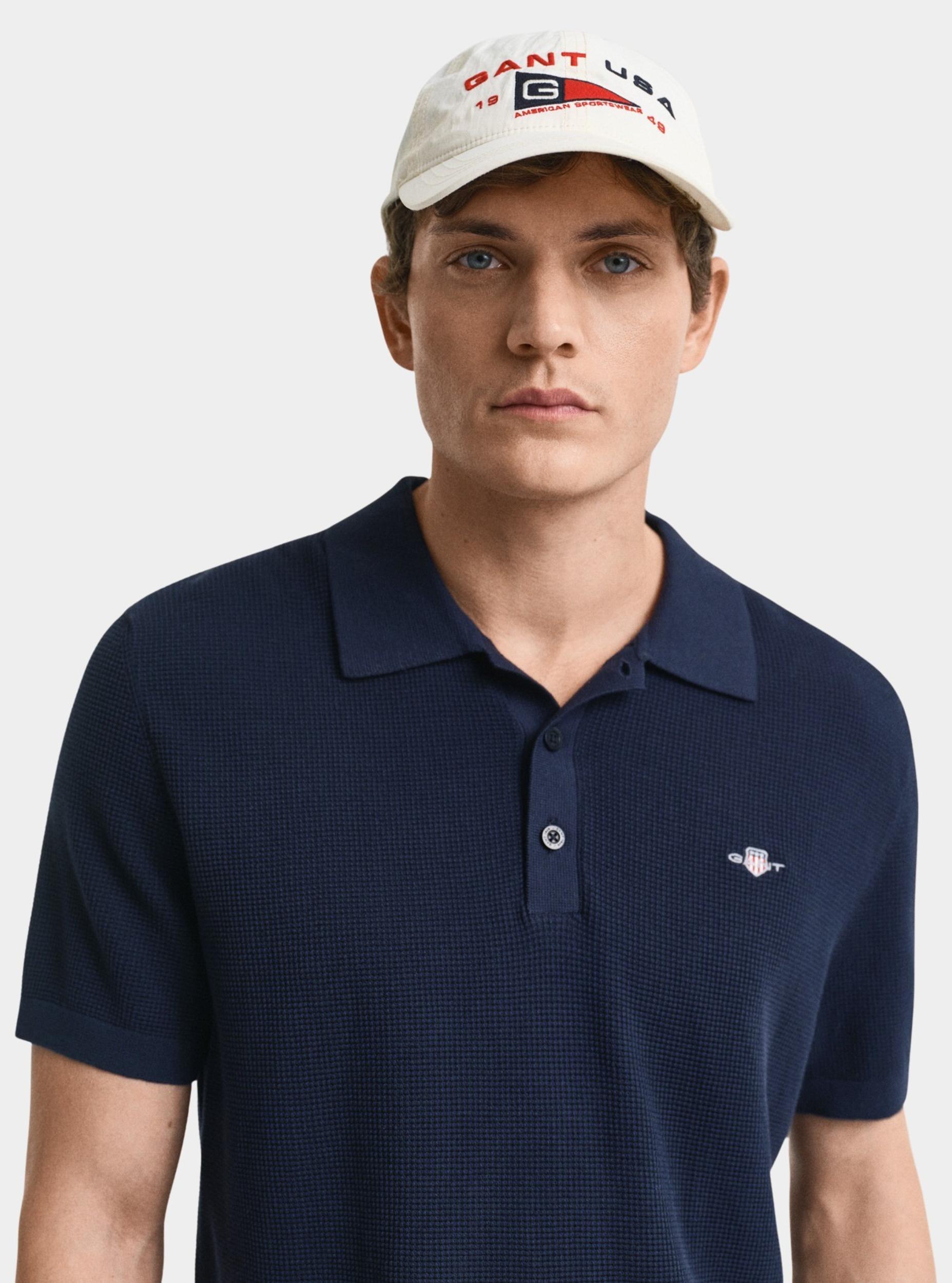 Gant Polo korte mouw Blauw MICRO TEXTURED COTTON SS POLO 8030242/433