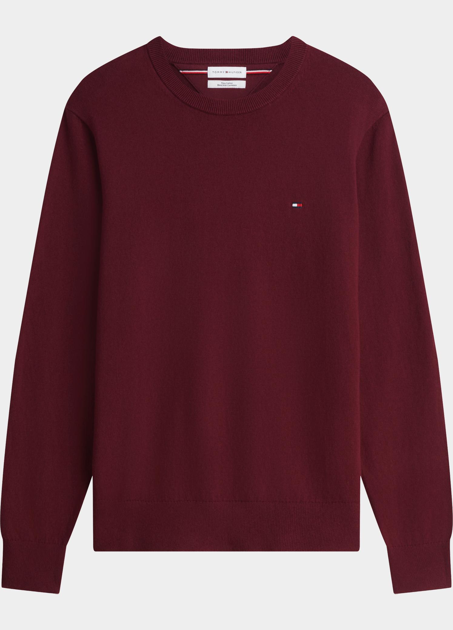 Tommy Hilfiger Pullover heren Paars PIMA ORG CTN CASHMERE CREW NE MW0MW28046/VLP